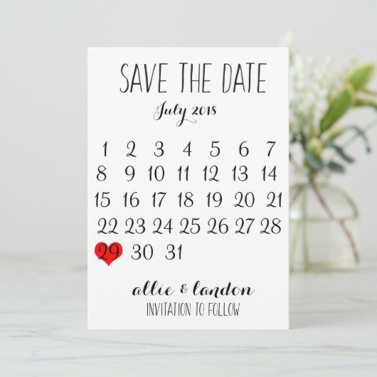Save The Date Enregistrer Le Calendrier Date (Debout devant)