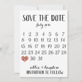 Save The Date Enregistrer Le Calendrier Date (Devant)