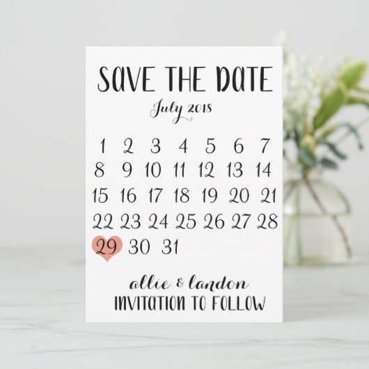 Save The Date Enregistrer Le Calendrier Date (Debout devant)