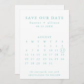 Save The Date Enregistrer Le Calendrier Date (Devant / Derrière)