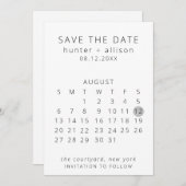 Save The Date Enregistrer Le Calendrier Date (Devant / Derrière)