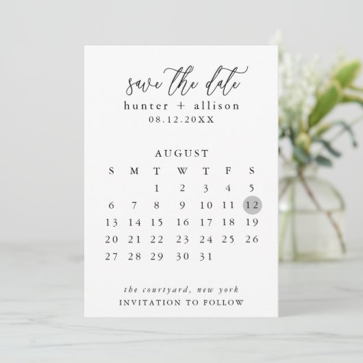 Save The Date Enregistrer Le Calendrier Date (Debout devant)