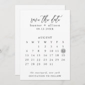 Save The Date Enregistrer Le Calendrier Date (Devant / Derrière)