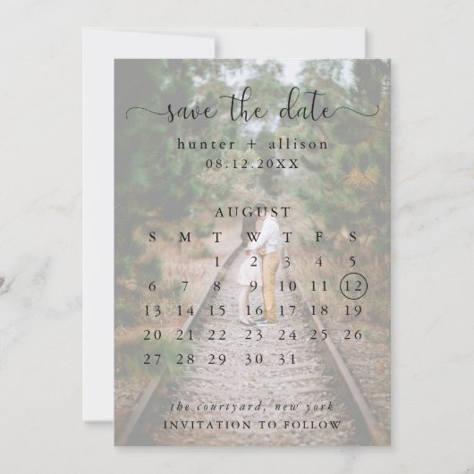 Save The Date Enregistrer Le Calendrier Date (Devant)