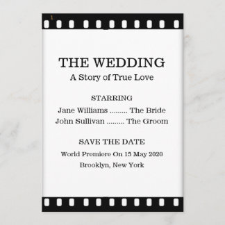 Save The Date Enregistrer Le Mariage Date Avec Un Thème Film Fil