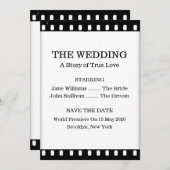 Save The Date Enregistrer Le Mariage Date Avec Un Thème Film Fil (Devant / Derrière)