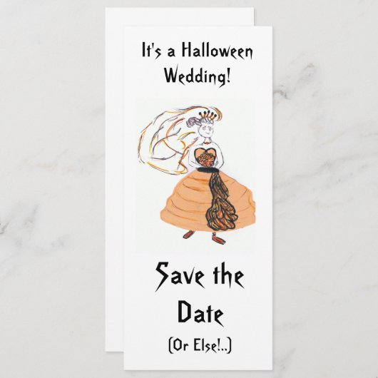 Save The Date Enregistrer le Mariage Date/Halloween (Devant / Derrière)