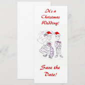 Save The Date Enregistrer le Mariage Date/Noël (Devant / Derrière)