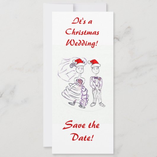 Save The Date Enregistrer le Mariage Date/Noël (Devant)