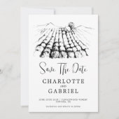 Save The Date Enregistrer le Mariage Date Winery (Devant)