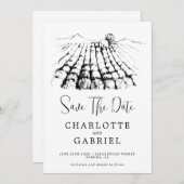 Save The Date Enregistrer le Mariage Date Winery (Devant / Derrière)