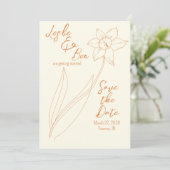 Save The Date Enregistrer le Mariage Dates Daffodil (Debout devant)