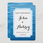 Save The Date Enregistrer le Mariage de bateau de croisière Date (Devant / Derrière)