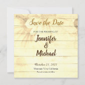 Save The Date Enregistrer le Mariage de date Sepia Brown Matte E (Devant)
