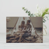 Save The Date Enregistrer Le Mariage Photo De Date Script Minima (Debout devant)