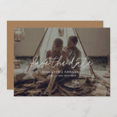 Save The Date Enregistrer Le Mariage Photo De Date Script Minima (Devant / Derrière)