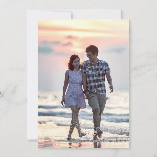 Save The Date Enregistrer le mariage photo personnalisé de la pl (Dos)