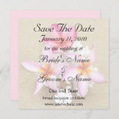 Save The Date Enregistrer le Mariage Tropical Date (Devant / Derrière)