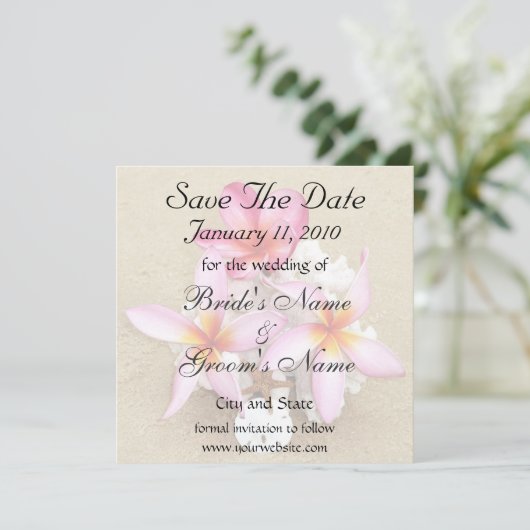 Save The Date Enregistrer le Mariage Tropical Date (Debout devant)