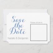 Save The Date Enregistrer le message de date | Adresses sur le d (Dos)