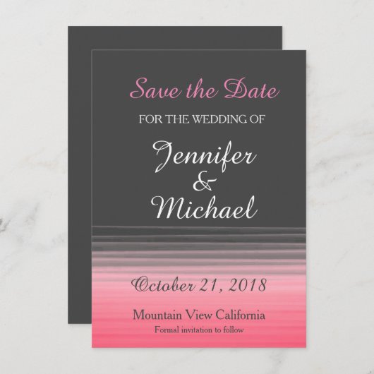 Save The Date Enregistrer l'écriture manuscrite du Mariage Date  (Devant / Derrière)