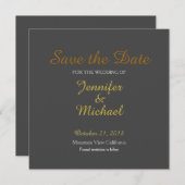 Save The Date Enregistrer l'écriture manuscrite Mariage date Lai (Devant / Derrière)