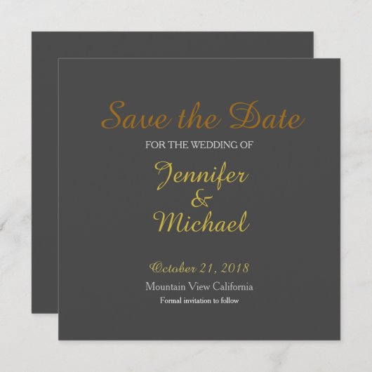 Save The Date Enregistrer l'écriture manuscrite Mariage date Lai (Devant / Derrière)