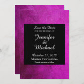 Save The Date Enregistrer l'écriture manuscrite Mariage date ros (Devant / Derrière)