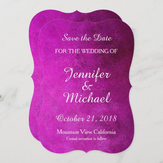 Save The Date Enregistrer l'écriture manuscrite Mariage date ros (Devant / Derrière)