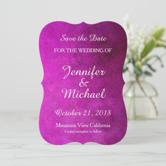 Save The Date Enregistrer l'écriture manuscrite Mariage date ros (Debout devant)