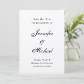 Save The Date Enregistrer l'écriture manuscrite Mariage date uni (Debout devant)