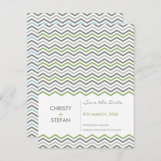 Save The Date ENREGISTRER LES ANNONCES DE DATE :: chevron1 4 (Devant / Derrière)