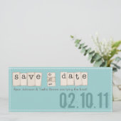 Save The Date Enregistrer les annonces de date {Turquoise Blue} (Debout devant)