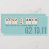 Save The Date Enregistrer les annonces de date {Turquoise Blue} (Devant / Derrière)
