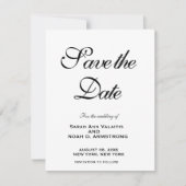 Save The Date Enregistrer les dates uniques | Mariages minimalis (Devant)