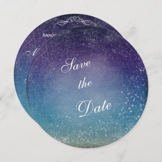 Save The Date Enregistrer les étoiles de date dans le Mariage du (Devant / Derrière)