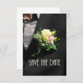 Save The Date Enregistrer les mariés de date Boutonniere (Devant / Derrière)