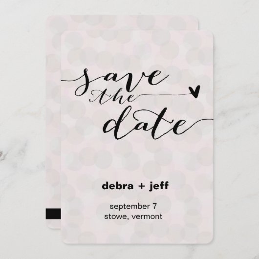Save The Date Enregistrer les points de date (Devant / Derrière)