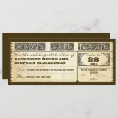 Save The Date enregistrer les tickets vintages de la date (Devant / Derrière)