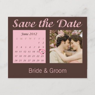 Save The Date Enregistrer l'Invitation Calendrier de juin 2012