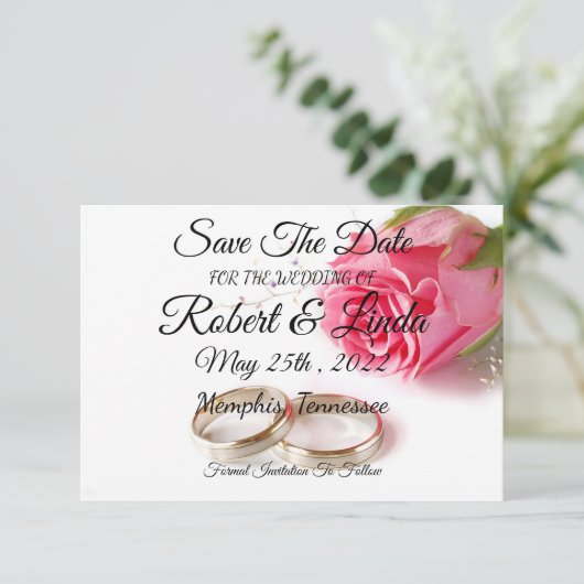 Save The Date Enregistrer L'Invitation Date (Debout devant)