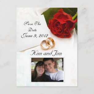 Save The Date Enregistrer l'invitation Date rouge rose