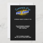 Save The Date Enregistrer l'invitation de la fête du pool de dat (Dos)