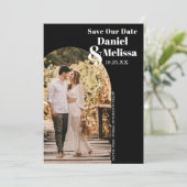 Save The Date Enregistrer notre date Arch Mariage de typographie (Debout devant)