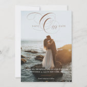 Save The Date Enregistrer notre date Formal Script Photo Enregis (Devant)