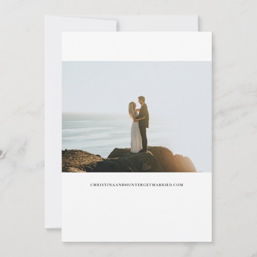 Save The Date Enregistrer notre date Formal Script Photo Enregis (Dos)