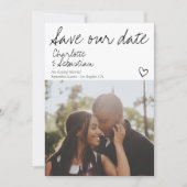 Save The Date Enregistrer notre date manuscrite photo personnali (Devant)