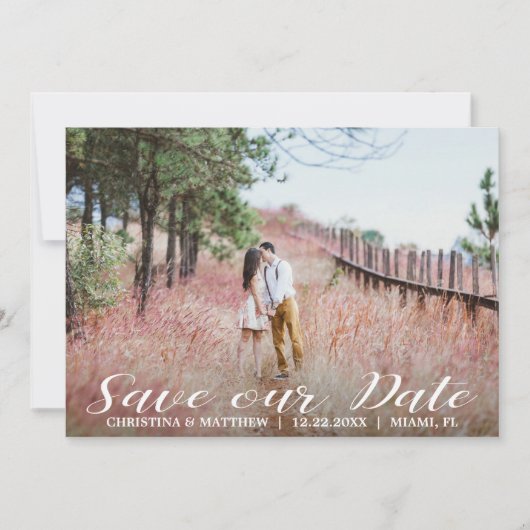Save The Date ENREGISTRER NOTRE DATE Mariage 4 PHOTOS Collage no (Devant)