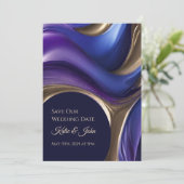 Save The Date Enregistrer notre Mariage Date- Photo moderne- (Debout devant)