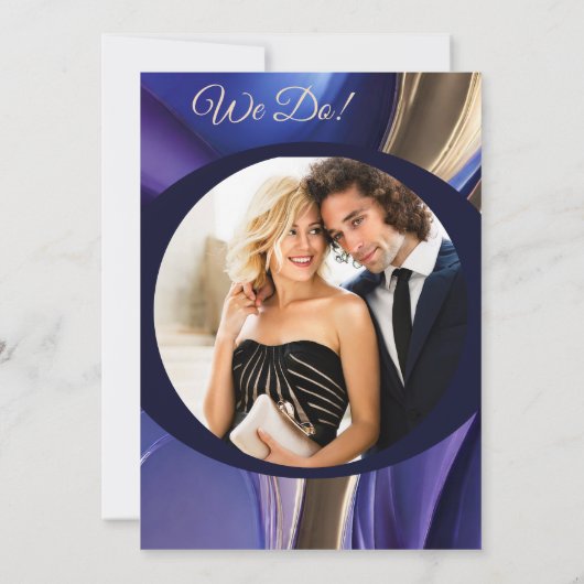 Save The Date Enregistrer notre Mariage Date- Photo moderne- (Dos)